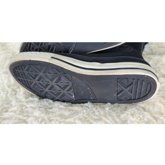 Converse All Star Women's Black Suede Fur Lined Chuck Taylor Boots Size 5 - Picture 5 of 9